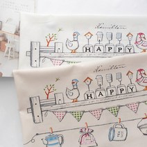 소잉홀릭 면20수 - 커트지 해피해피 2color, 내츄럴