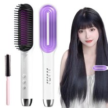 휴대 고데기빗 용고데기 매직기 빗, ZFS02+보라색
