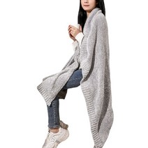 손뜨개블랭킷 담요 사각 입는 낮잠이불 뜨개 빅 무릎