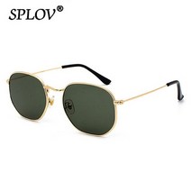 선글라스 패션선글라스 hexagon 남성 여성 square polygon 태양 안경 브랜드 디자이너 retro shades metal frame eyewear top uv400