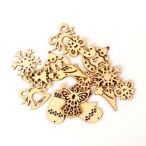 나무 동물 잎 그림 스크랩북 장식 공예 수제 홈 액세서리 DIY 다양한 색상, 8. 20-40mm 20pcs