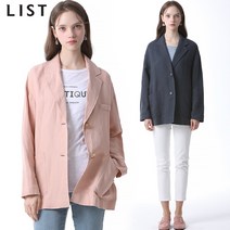 리스트 리스트 린넨 코튼 루즈핏 자켓