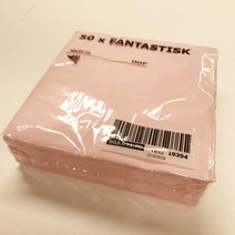 파티냅킨 IKEA 이케가 판타스 큰사이즈 서양 요리 종셋트 플라워 프린팅 식사 티슈 사각형 손수건 종이 2629278526, 정 사각형, 판타스 싱겁다 분홍 33x33cm50