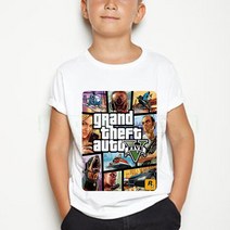 Grand Theft Auto Game GTA 5 소년 의류 여름 T 셔츠 Cool GTA5 Children TShirt 다채로운 프린트 티셔츠 Tee Funny clothing