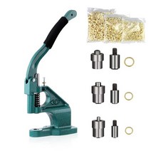 아일렛 펀치 핸드 프레스 그로멧 구멍 기계 수동 의류 구멍 구멍 단추 기계 금형 세트, 골드 세트