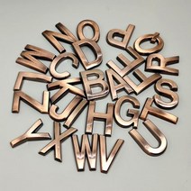 문 플레이트 하우스 번호 편지 스티커 5CM A-Z 알파벳 현대 3D 호텔 아파트 사서함 No.ABS 플라스틱 레드 구리 청동 이름, Letter A