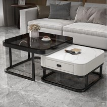 거실 테이블 좌식 커피 모듈 낮은 세라믹 소파 탁자 대리석 모던, C 타입(사진참조)