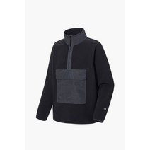 코오롱스포츠 (TLTBW21561BLK) 남성 우븐 배색 마이크로플리스 집업티셔츠