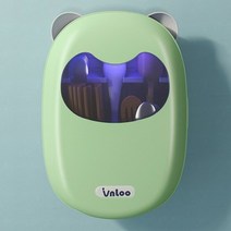 수저 살균기 칼 소독기 식기 건조기 크리 에이 티브 럭키 고양이 소독 젓가락 홀더 벽걸이 형 주방 용품 숟가락 포크 나이프 보관 상자 소독 케이스, 녹색 b