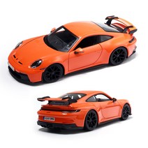 자동차다이캐스트 모형차 브라고 1:24 포르쉐 911 GT3 피규어, 오렌지