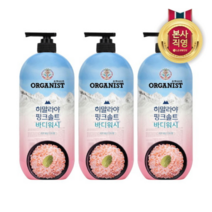 [LG생활건강] 온더바디 오가니스트 히말라야 핑크솔트 바디워시 민트향 900ml x 3개, free, one color
