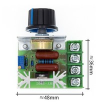 AC 220V 2000W SCR 전압 조정기 디밍 조광기 모터 속도 컨트롤러 온도 조절기 전자 모듈, [01] 2000W SCR
