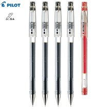 PILOT 하이테크-C 0.4mm 5개 파일롯트 HI-TEC-C 젤 잉크 볼펜, 혼합5개(블랙4레드1블루0)