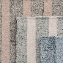 에그룸 사계절 스트라이프 투톤 러그 미끄럼방지 먼지없는 거실 러그 카펫 원형 사각 3컬러