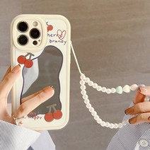 [용꼬리용용] 체리 스트랩 체인 휴대폰 케이스