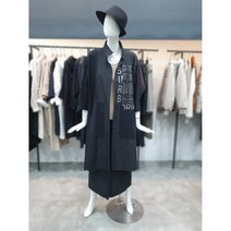 데무 스트라이프 믹스 롱 코트(AW2205654)