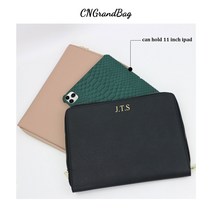서류가방 모노그램 사피아노 극세사 가죽 슬리브 IPAD 보호 가방 남성용 여행 파우치 미니 노트북용 11 인치 패드