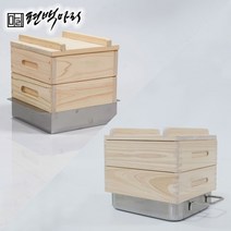 편백마리 편백나무 찜기 2단 풀세트 짜맞춤 316스텐 통5중 사각팬 세이로무시 찜솥 만두 떡 어묵탕 집들이 선물 설선물, 03-편백나무찜기 2단 짜맞춤 316 통5중 사각팬