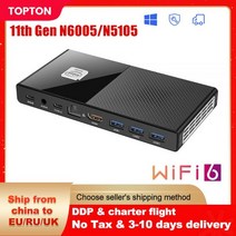 미니 PC 소형 mini 컴퓨터 M6 11 세대 펜티엄 N6000 셀러론 N5105 포켓 DDR4 2933MHz NVMe 휴대용 2500M LAN HDMI2.0 4K @ 60Hz, CN, Pentium N6000 + EU, 16GB DDR4 No Storage