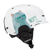 스노우보드헬멧 COPOZZ- 스노우보드 헬멧 성인 용 인증 절반 덮음 충격 방지 스키 신제품, 에스, 고양이