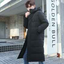 DFMEI 겨울 남성 중간 길이 무릎 두꺼운 다운 재킷 커플 모델 오리 따뜻한 유행 코트 남성 의류