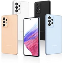 Samsung Galaxy A53 5G 스마트폰 듀얼 SIM Android 휴대전화 8GB RAM 256GB 저장용량 어썸 블랙 + 30개월 보증-32858, 복숭아, 하나의