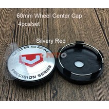 4개대 60mm VOSSEN 로고 엠블럼 스티커 자동차 휠 센터 허브 캡 림 커버 bmw vw 벤츠 혼다 마즈다 아우디, 60mm silvery red