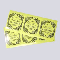 [캔들이케아] 꽃모양 룸스프레이 스티커 1장 3매입