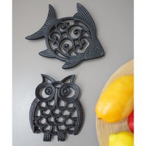 주물 냄비받침 (부엉이/물고기), 부엉이, 1개