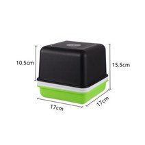 씨앗 새싹 트레이 수경 땅콩 상자 콩 완두콩 밀 묘목 콩나물 성장 발아 토양 심기 냄비 1 PC, Square
