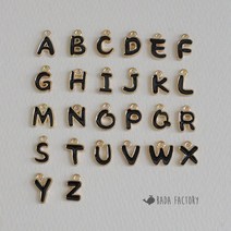 바다팩토리 이니셜 에폭시 펜던트 양면 알파벳 장식, Y