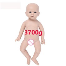 IVITA 100% 전신 실리콘 Reborn Baby Doll Unpainted 미완성 현실적인 인형 Lifelike Newborn DIY Blank Toys Kit, 05 48cm(19inch) Girl