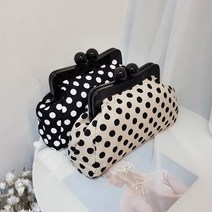 가방나라 땡땡이 후레임 클러치 만두클러치 똑딱이클러치 복주머니 가방