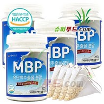 HACCP 식약처 인증 mbp 유 단백 추출물 단백질 MBP 유단백추출물 100% 유단백 추출물분말 유단백추출물분말100% + 슈퍼푸드.com 연자육 티백, 4세트, ( 통 200g + 1g )