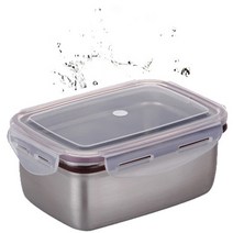 국산 포스코304 스텐밀폐용기 직사각 반찬통, 스텐 직사각 6호 1000ml