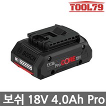 보쉬 리튬이온 배터리 18V 4.0AH 프리미엄 프로코어 pro core, 1개