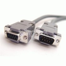 수작업 RS232 9핀 암-수 10M 크로스케이블 시리얼통신