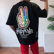 ARCV 손가락 브이 스카치 트임 반팔 티셔츠 3COLOR