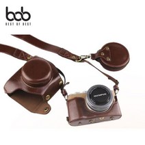 [바보사랑] bob OLYMPUS 올림푸스 E-PL9 카메라 가죽 케이스 가방 + 렌즈캡, 올림푸스E_PL9_초코브라운