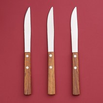도토로 럭셔리 우드핸들 디너 나이프 3p 스테이크 양식칼