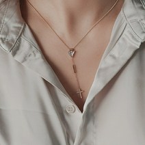 써지컬 십자가 롱 목걸이 여성러운 교회 천주교 레이어드 크로스 cross