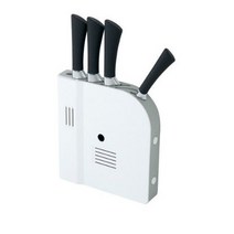 고급형 부착식 6구 칼꽂이, 화이트 + 그레이, 5개