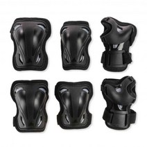 롤러블레이드 인라인보호대 프로텍터 SKATE GEAR 3PACK, Ｌ（－１８０）, ＢＫ