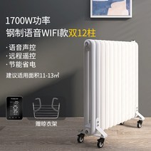 급속가열 물교환 온수 라디에이터 방열기 물순환 옷건조 가정용 저소음 가습 라지에타 물교환 스토브, 0.6m, 스틸-음성와이파이타입(더블12기둥)-난방 11-13㎡