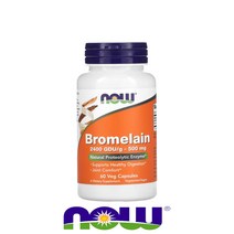 나우푸드 브로멜라인 500mg 60정, 야채캡슐 60개