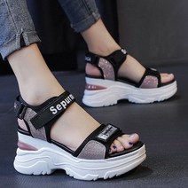셀럽당 여성 스포츠 샌들 통굽 학생 소녀 여름 비치샌들