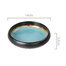 파스타볼 예쁜접시 스텐 6/8 인치 라운드 세라믹 홈 디너 플레이트 크리에이티브 주방 식기 접시 샐러드 가정용 음식 밥 그릇 요리 장식품, [03] 6 inch - blue