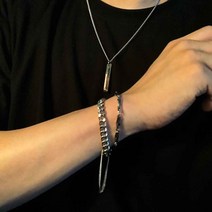 0848 써지컬스틸 남자 여자 커플 우정 8mm 패션팔찌