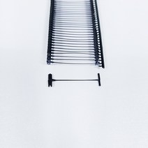 페토닷컴 옷 의류 라벨 택총 심 핀 알 택끈, 1개, J. 블랙 택핀 25mm 1박스
