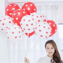 크리스마스 장식 헬륨풍선 제작 하트 15p 생일소품